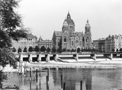 The River Isar at Munich, c.1910 by Jousset